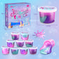 36 Pack Mermaid Slime Kit Party Favors For Kids Slime Cup Bulk Stretchy & Non-Sticky Diy Stress Relief Putty Toy Christmas Holid