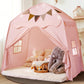 Extra Large Toddler Bed Tent & Kids Play Tent Bed Tent With Flags & Star Lights, Portable & Foldable Teepee, Indoor Outdoor Dome