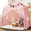 Extra Large Toddler Bed Tent & Kids Play Tent Bed Tent With Flags & Star Lights, Portable & Foldable Teepee, Indoor Outdoor Dome