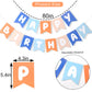 Light Blue Navy Brown Orange Happy Birthday Banner - Birthday Party Decoration for Boys, Happy Birthday Garland Inspired by Blue