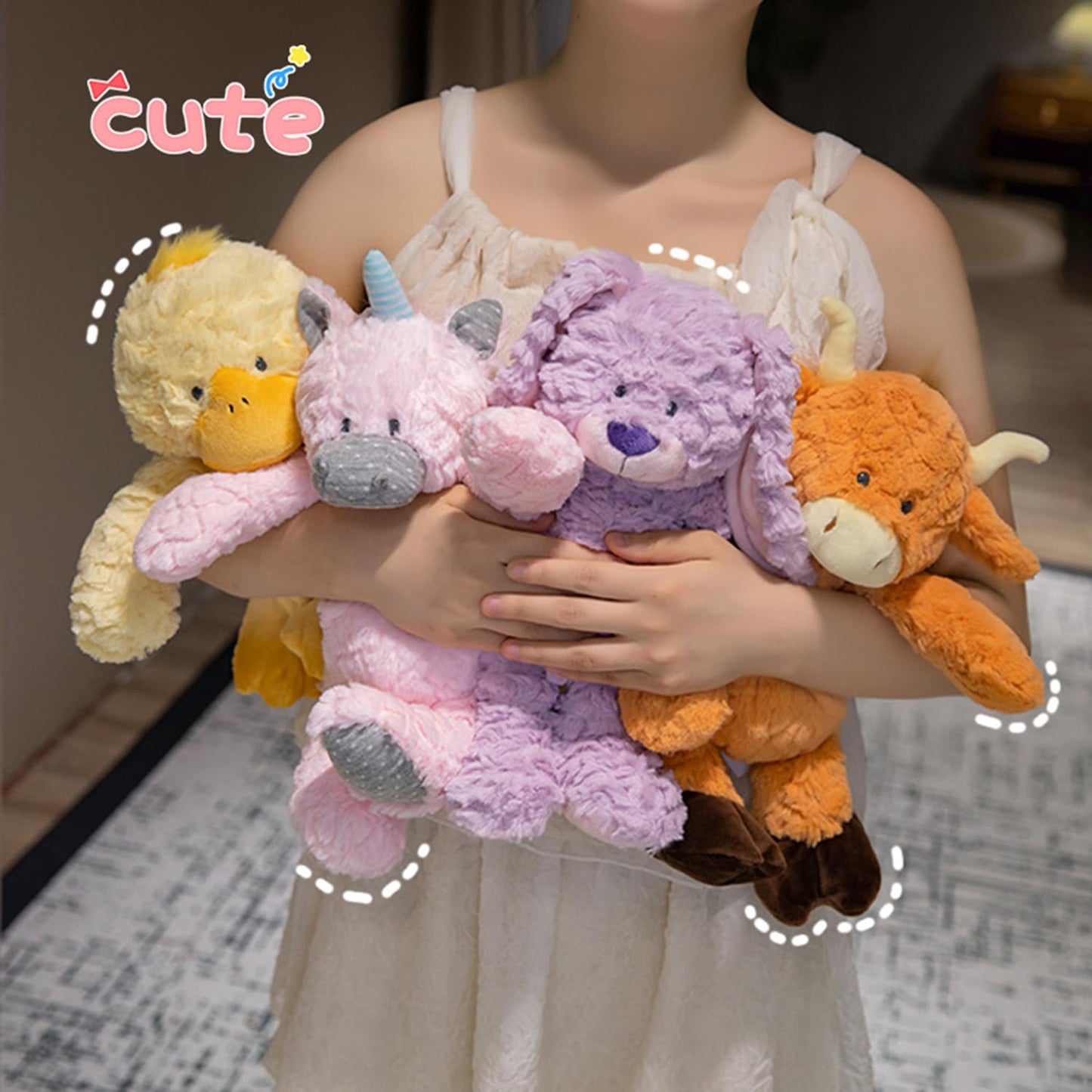 TONGSONG Plush Pink Unicorn Stuffed Animal Soft Plushies Huggable Cartoon Pink Unicorn Plush Toy Unicorn Cute Unicorn Animal Cuddle Gifts for Kids and Lovers 12.6 Inch