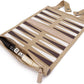 Sondergut Roll-Up Portable Suede Backgammon Game Set - Ideal For Rv Travel, Cruise, Airplane, Camping, Backpacking, Road Trips, Etc. Multiple Colors (Cream)