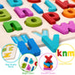 Alphabet Puzzle Wooden Puzzles for Toddlers 3 4 5 Year Old, ABC Puzzle Shape Alphabet Learning Puzzles Toys with Puzzle Board &