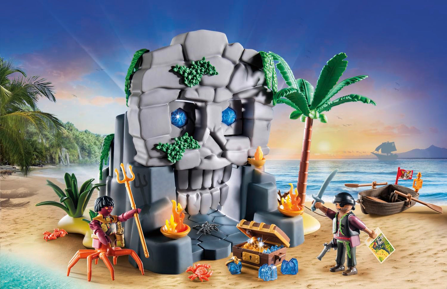 Playmobil Pirates Skull Island Playset, Multicolor, Model 71531, Plastic Construction