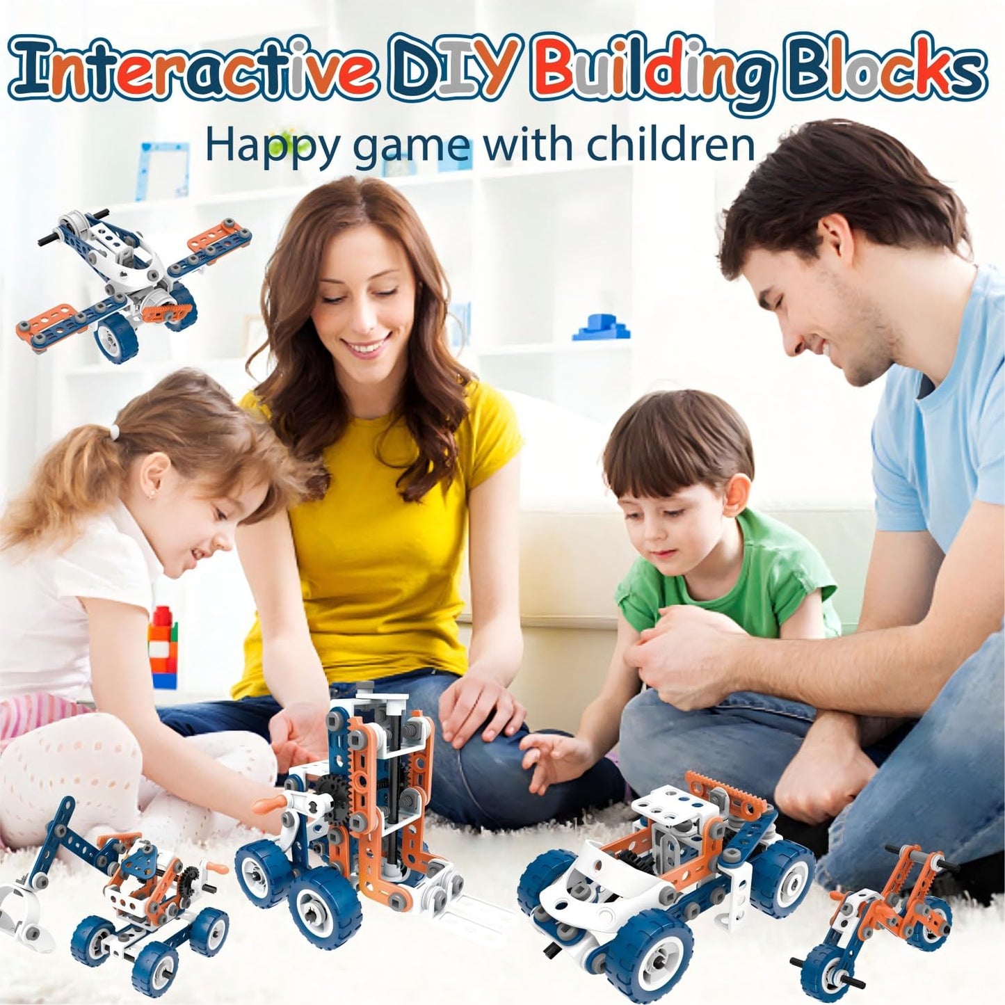 12 In 1 Stem Toys For 4 5 6 7 8+ Year Old Boy Building Toys Kids Age 4-8 5-7, 152 Pcs Construction Blocks For Preschool Kids Edu
