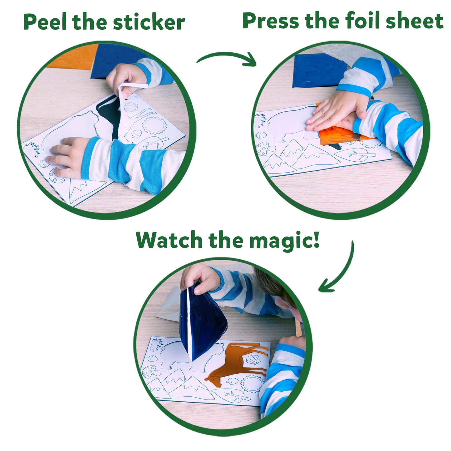 Skillmatics Art & Craft Activity - Foil Fun Animals, No Mess Art For Kids, Craft Kits & Supplies, Diy Creative Activity, Gifts For Boys & Girls Ages 4, 5, 6, 7, 8, 9, Travel Toys