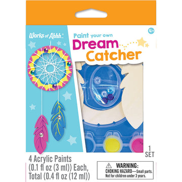Works of Ahhh... Mini Craft Set - Dream Catcher Build & Paint Family Craft Set