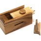 Treasure Chest: Triple Puzzle Lock Box Game For Teenagers & Kids: Magic Money/Small Trinket/Gift Card Holder - Wooden Secret Com