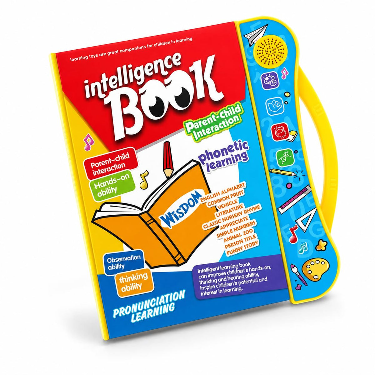 Monex Garments Interactive Musical Learning Sound Book For Kids 15 Years | Abc, Numbers, Animals, Fruits, Rhymes & Quiz Activit