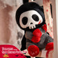 Specialyou 10'' Otto Reaper Plush Toy, Halloween Skull Grim Reaper Stuffed Animal With Black Cape And Detachable Reaper Scythe,