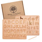 Jetmhh My First Learn To Write Wooden Alphabet Tracing Board Preschool Handwriting Practice For Kids Age 3 4 5 Double-Sided Lear