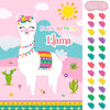 WERNNSAI Pin The Tail on The Llama Party Games - Llama Theme Birthday Supplies for Kids Girls 21 x 28 Poster 24 Pcs Tails Alpaca