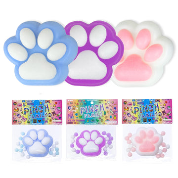 3Pcs Taba Squishy Cat Paws Squishies Toys, Kawaii Mochi Squishy Sensory Toys,Fidget Toys Cat Paw Sticky Squishy, Stress Relief S