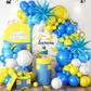 Yellow Blue White Balloon Arch Kit,Cartoon Theme Balloons Garland Kit With Star Balloons For Kids Cartoon Sponge Birthday Baby Shower Sponge Bob Party Supples