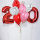 TONIFUL 30Pcs 18 Inch Heart Balloons Red Silver Pink Valentines Day Heart Shape Foil Mylar Balloons Decoration for Valentines D