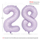 40 In Matte Purple Number Balloons Helium Foil Mylar Balloon Birthday Party Banquet Decoration Digital 28