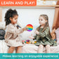 Pop-N-Teach Alphabet Pop It Rainbow Fidget Toy With Letters - 1St Grade Classroom Must Haves- Round Bubble Abc Pop Its - Popits For Kids - Toddlers Poppers Sensory Learning Toy