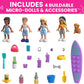 Mega Construx Barbie Dream Camper Adventure Building Toy Set, 580 Pieces, 4 Micro-Dolls, Pink, Ages 6+, Plastic