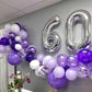 Paticool Silver Number 0 Balloon, 40 Inch Large Number Foil Mylar Balloons For Girl Boy Birthday Party Celebration Decorations S