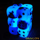 Bescon Two Tone Glowing Dice D6 16mm 12pcs Set Blue Dawn, 16mm Six Sided Die (12) Block of Glowing Dice