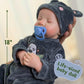 Dayoff Kids Reborn Baby Dolls,18 Inch Realistic Baby Doll With Full Vinyl Body Lifelike Baby Dolls Real Life Baby Doll For Kids Age 3+ (Levi.B)