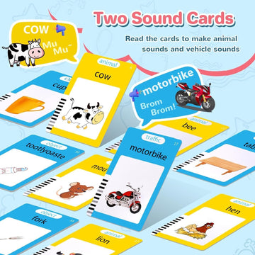 AHJ Talking Flash Cards for Toddlers 1-6, Montessori Learning Toys with 510 Sight Words, Educational Therapy Gifts for Preschool Kids