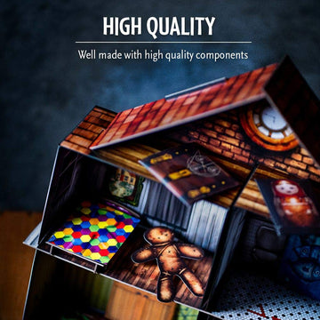 ThinkFun Escape the Room: The Cursed Dollhouse - Escape Room Experience for Ages 13+, Small Multi-Color Game (7353)