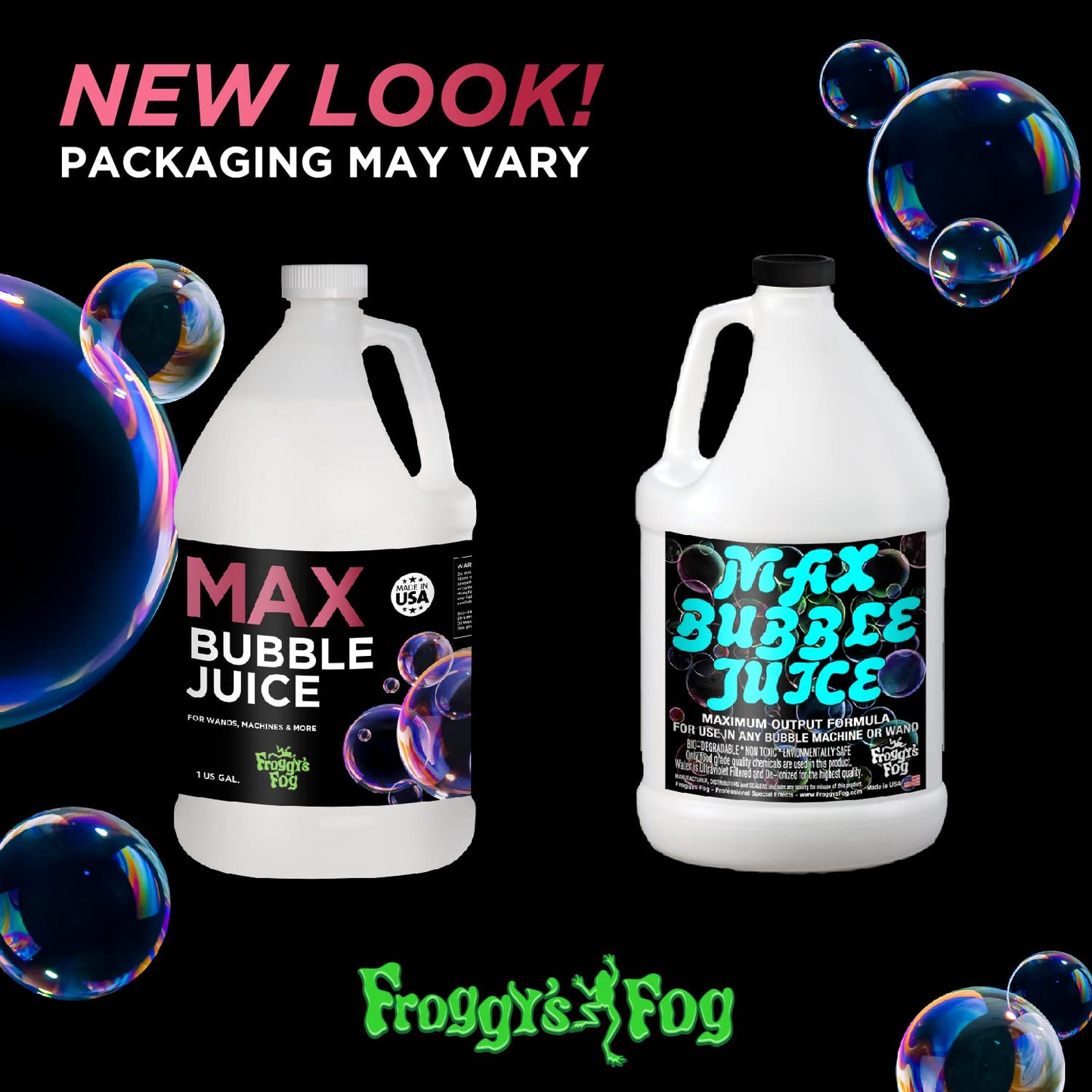 Froggys Fog - 4 Gal - Max Bubble Juice Fluid - 10X The Bubbles From Standard Machines