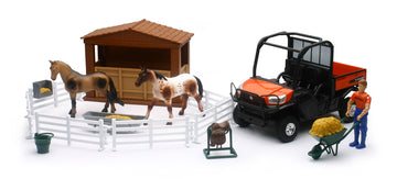 Newray Kubota Horse Corral & Rtv 1120D Playset