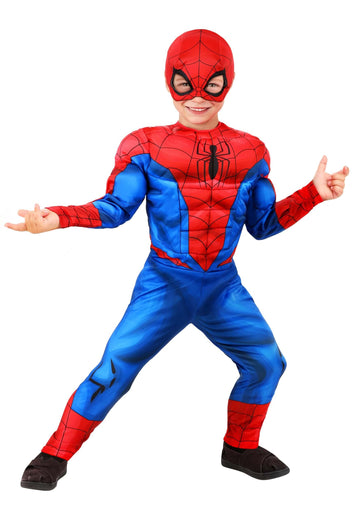 Jazwares Marvel Spider-Man Toddler Costume - Officially Licensed Superhero Suit For Kids 12/18 Months Blue,Red