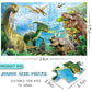 Dinosaur Jigsaw Puzzle For Kids Age 3-5 4-8 Year Old, 35 Piece Jumbo Toddler Floor Puzzle For Kid Boy Girl Learning Educational Toy Gift Box
