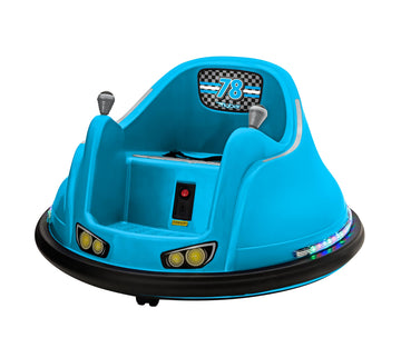 Flybar Funpark 6V Bumper Car For Toddlers, Kids, Electric Ride On Toys For Baby, Ages 1.5-4 Years, Led Lights, 360 Degree Spin, 