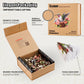 Glorious Hummingbird - 350 Piece Wooden Puzzles for mature-themeds - 17.7 x 14.9 in - Extra-Thick 5 mm Wood Puzzle  Hand-Drawn Pieces  Bird-Shaped Mosaic Design - enhanced Gift for Puzzle Lovers by LEOGOR