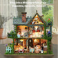 OZJAY Miniature House Kit  DIY Wooden Dollhouse Miniature Kit  Dollhouse Kit  Mini House Building Kit for mature-themed Teen  Fairy Garden