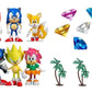 Classic Sonic 15-Piece Figure Play Set - Friends, Palm Trees, Sonic Gems