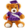 Foilswirl Graduation Bear 2025 With Gown Cap Tassel 14    Purple Graduation Stuffed Animal Plush Bear Toy For Class Of 2025 Prek