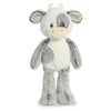 ebba Aurora® Coby Cow™ Baby Stuffed Animal - Gray 14-Inch Plush Security Aid - Soft Polyester Comfort Companion