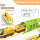 Battery Operated Train For Wooden Track, Electric Train Set Includes Remote Control Locomotive Train & Train Tunnel, Motorized Train Toy For Toddlers Compatible With Thomas, Brio, Chuggington