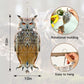 Zzbakress 2-In-1 Metal Wind Spinners With Double Sided Owl Picture Bird Reflector For Window, Outdoor Patio, Garden, Farm (1, 12