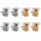 Haakong Koala Clip Pencil Toppers, 8pcs Set, Grey and Khaki, Plastic, Model: Haakong