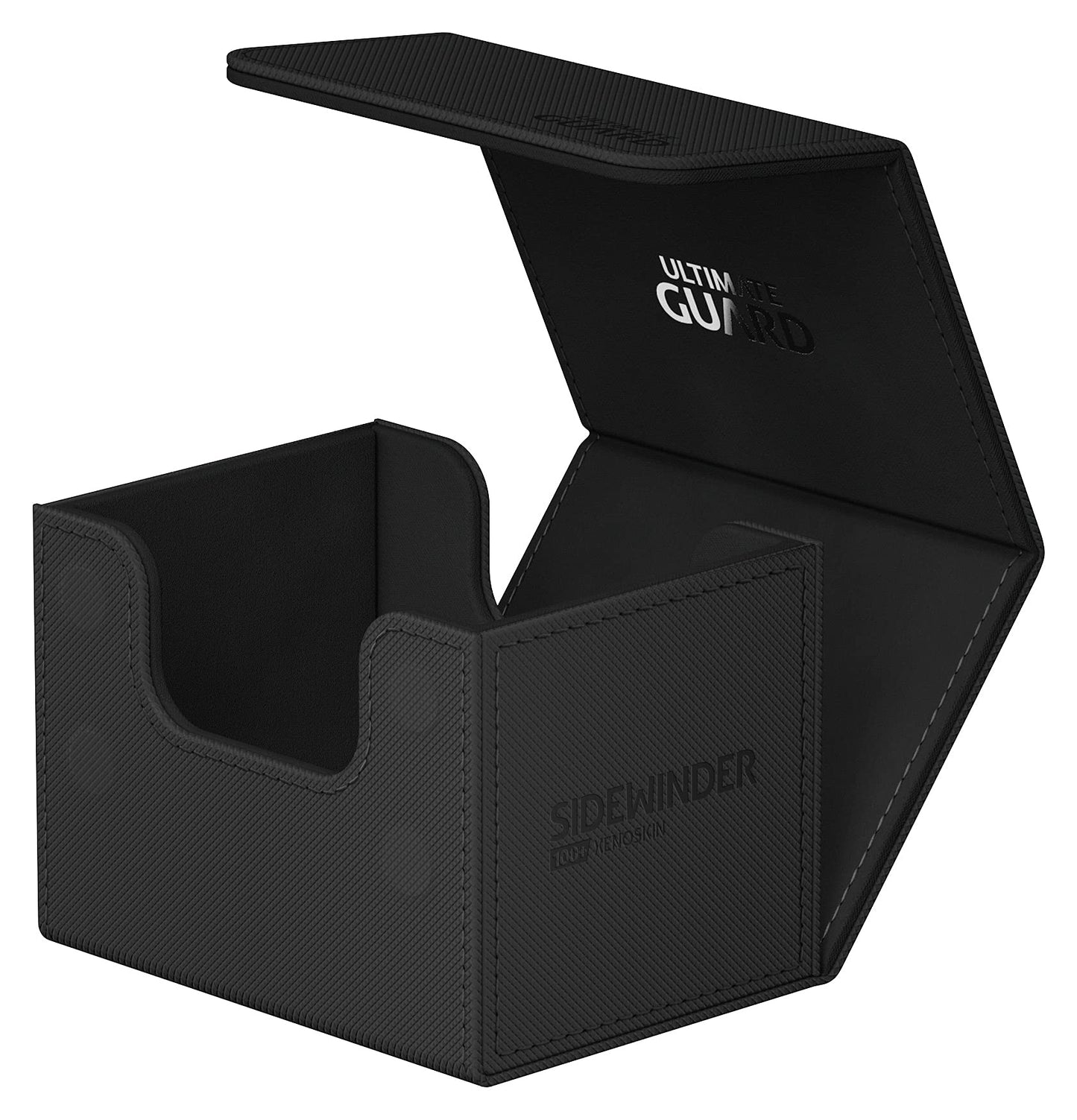 Ultimate Guard Sidewinder 100+ Deck Box - Black, Magnetic Closure, Microfiber Lining for 100 Double-Sleeved TCG Cards, Model UGD011210