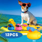 Chivao 12 Pcs Rubber Ducks With 12 Sunglasses/ Hats/ Headwear/ Scarf Small Cruise Ducks In Bulk Mini Rubber Duckies Bathtub Toys