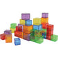 Constructive Playthings Translucent Cube Building Blocks (54-Piece Set)