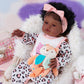 Babeside Lifelike Reborn Black Girl- 20-Inch Realistic Newborn Real Life Baby Dolls With Clothes And Toy Gift For Kids Age 3+ - Natalie