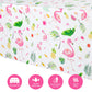 WERNNSAI Flamingo Tablecloth - 108x 54 Tropical Luau Party Disposable Plastic Table Cover Pineapple Party Supplies for Kid G