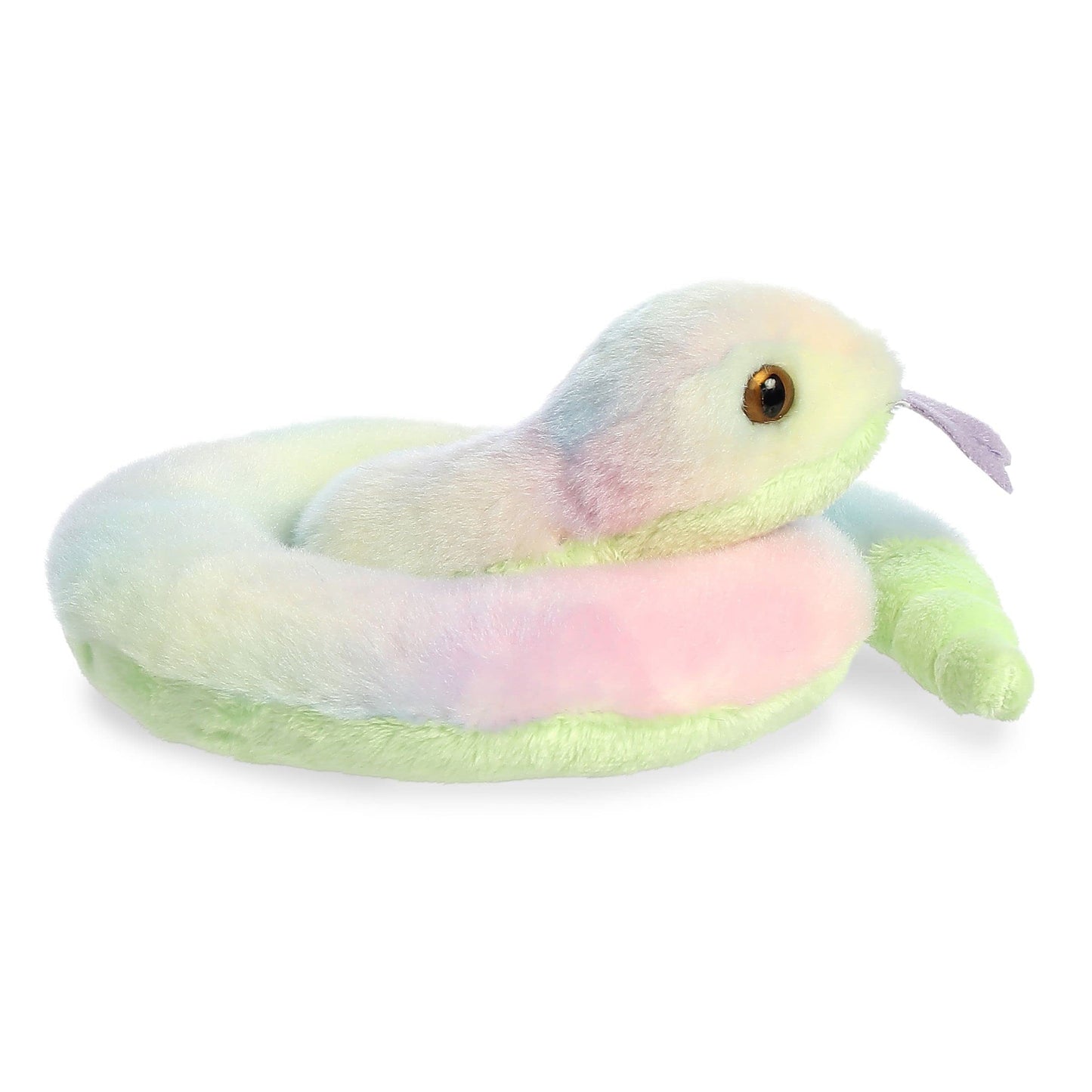 Aurora Adorable Mini Flopsie Lula Snake Stuffed Animal - Playful Ease - Timeless Companions - Multicolor 8 Inches