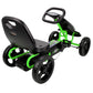 509 Crew Air Jet Pedal Go Kart - Green - Kids, Sporty Graphics on The Front Fairing, Adjustable Bucket Seat, 4 Spoke Rims w/ 10
