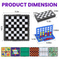 WinSTEM 8-in-1 Mini Travel Board Games Set, Magnetic Checkers, 5.2" Compact, ABS Plastic, Ideal for Family & Camping Fun