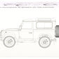 LCD MODELS 1/18 Defender 90 Works V8 70Th Edition 2018 LCD18007-Si
