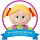 Love & Learn 17'' Educational Soft Girl Doll With Zipper, Button, Snap, Shoe Tie, & Self Fastening Skills, Montessori Learning D